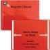 FixtureDisplays® Black Magnetic Closure Pocket - Velcro-Back - 8 ½